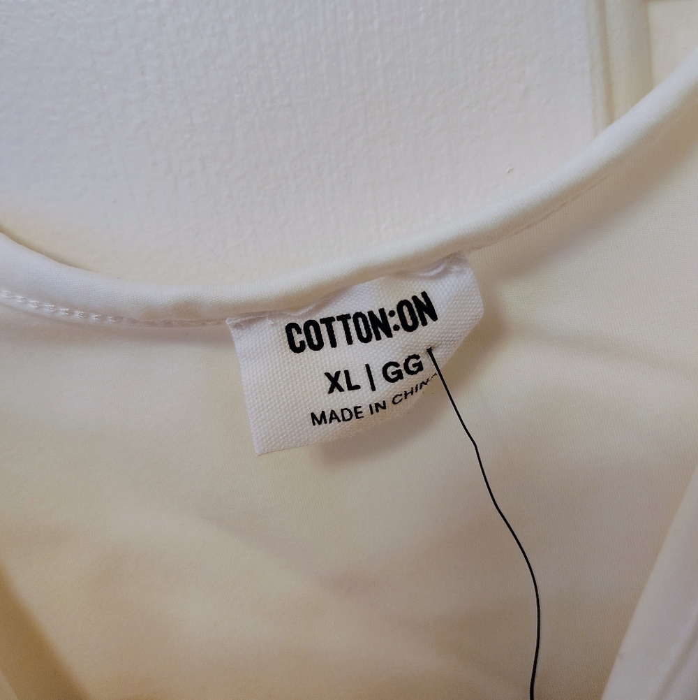 Cotton:On Thick White Double Scoop Neck Top - Picture 5 of 7